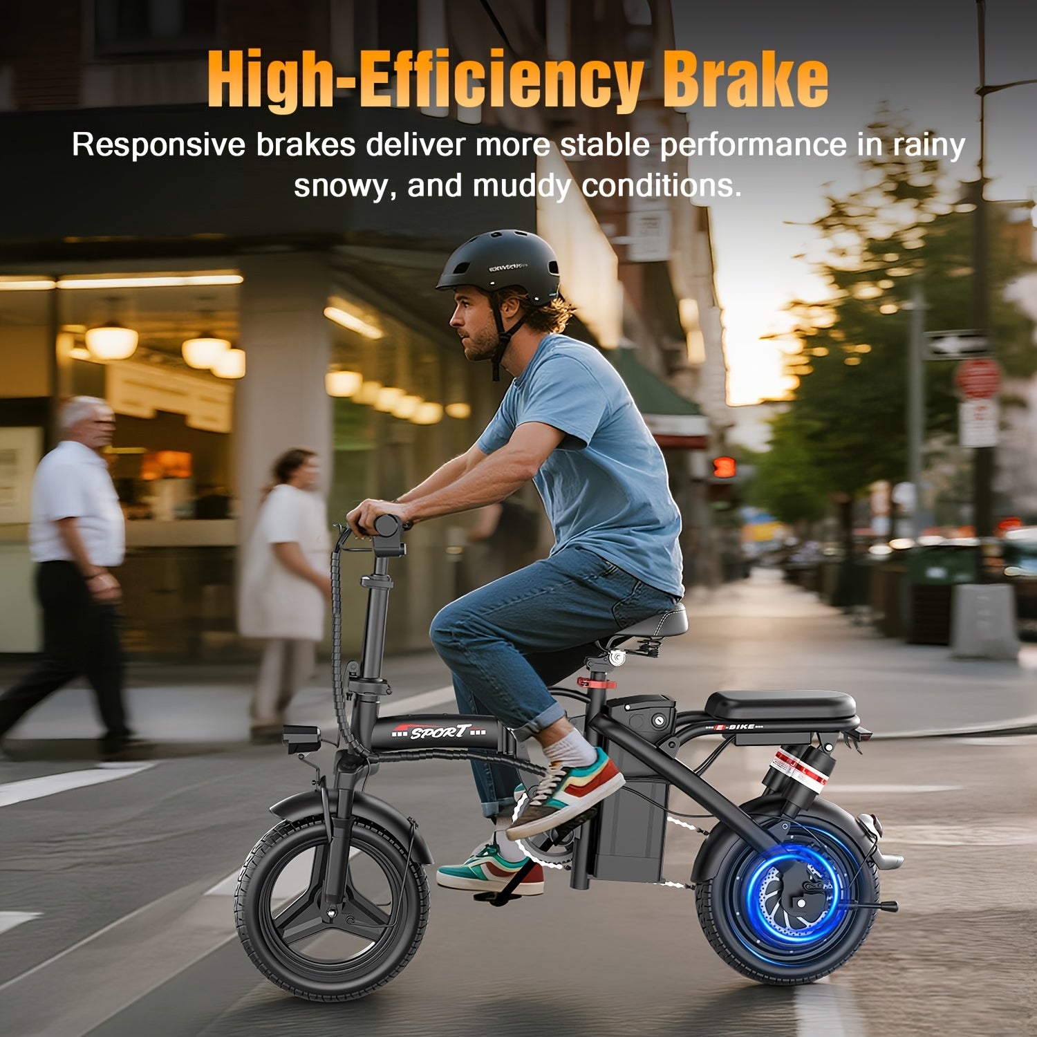 ASKGO Z8 Adult Folding Electric Bicycle, 650W 25 MPH 25 Miles, 48V 10Ah Detachable Battery, Suitable For Daily Commuting, Going Out And Playing, The Best Gift, Folding Electric Bicycle For Adults With Two Seats