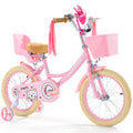 VEVOR Kids Bike 16 Inches Princess Style Children Bicycle for Girls Aged 4-8