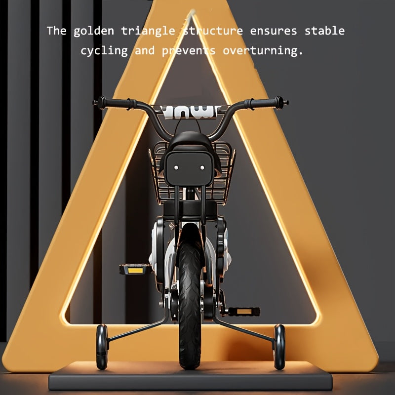 A 14-Inch Bicycle with Pedals, Designed for Family Outings, Featuring Training Wheels And a Storage Basket, Along with a Cup Holder. It Makes an Ideal Gift for Christmas, Thanksgiving, Halloween, Easter, Valentine'S Day, Day, Mother'S Day