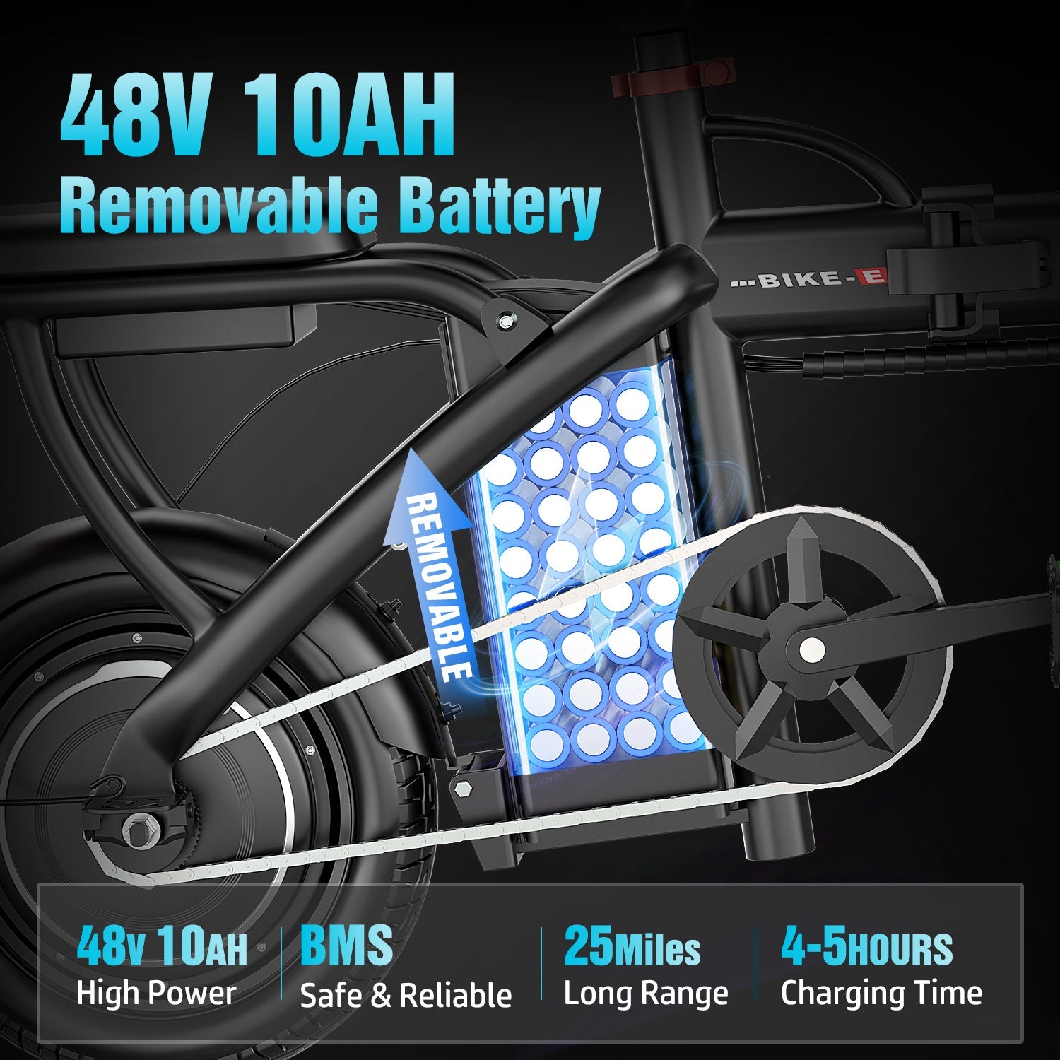 Folding Electric Bicycle, Peak Power 500 Watts, 20 Miles\u002F Per Hour Brushless Motor, 14-inch Tires, 48-volt 10 Ampere-hour Detachable Battery, Adult Electric Bicycle, Electric Bicycle, Suitable For Urban Commuting, Is The Best Choice For A Gift.