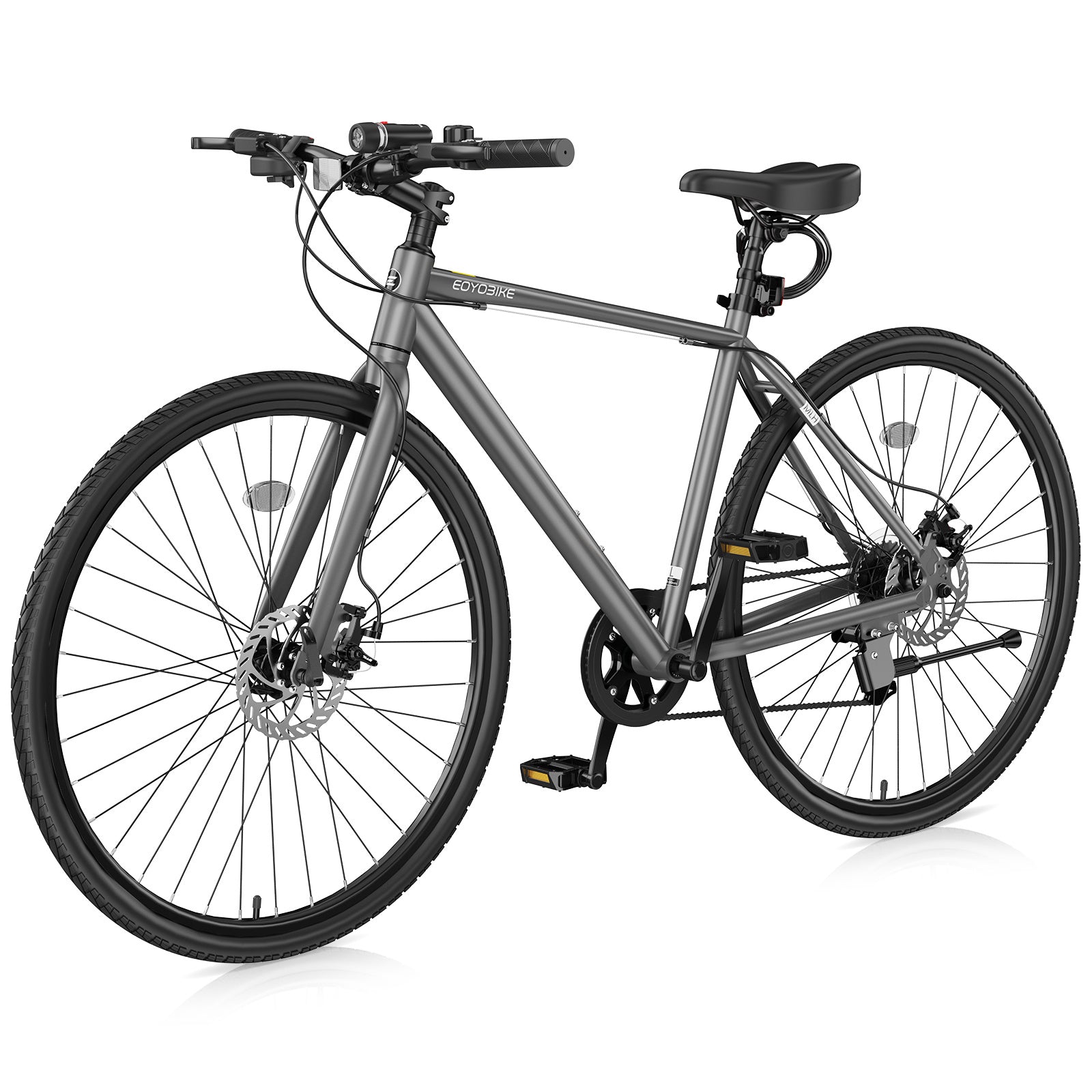 700C Hybrid Bike for Adults, Aluminum Frame Step-Over Bicycle, 8-Speed Vintage Retro Road Bike for Men and Women, City Commuter Cycling, Multiple Colors