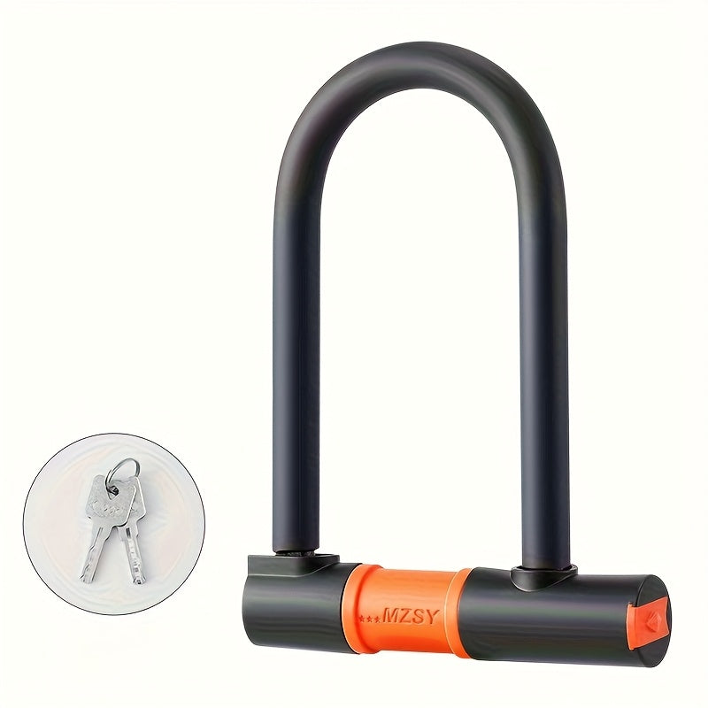 The TOSUOD Heavy-Duty Anti-Theft U-Lock Is Suitable for Bicycles - Made of Durable Zinc Alloy, This Multifunctional Security Lock Is Designed for Mountain, Road, And Folding Bikes, Featuring a Lightweight Yet Sturdy Design, Ideal for Everyday Use