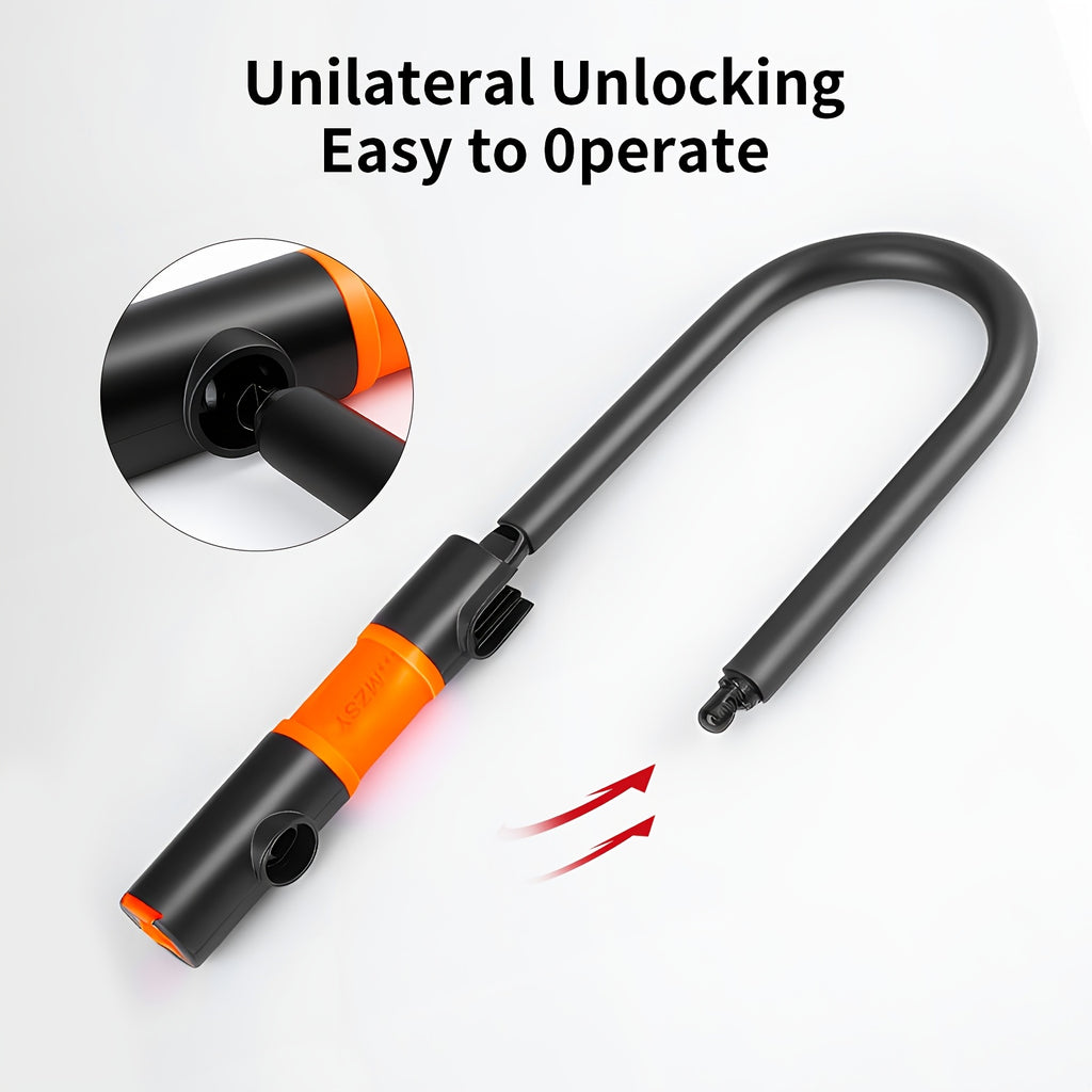 The TOSUOD Heavy-Duty Anti-Theft U-Lock Is Suitable for Bicycles - Made of Durable Zinc Alloy, This Multifunctional Security Lock Is Designed for Mountain, Road, And Folding Bikes, Featuring a Lightweight Yet Sturdy Design, Ideal for Everyday Use