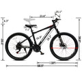 Grey-black, Blue, Black, White 26-inch All-terrain Mountain Bike, Equipped with a 21-speed Transmission System and Disc Brakes. Suitable for Both Men and Women, It Is an Ideal Choice for Mountain Biking and Long-distance Cycling. Available in Four