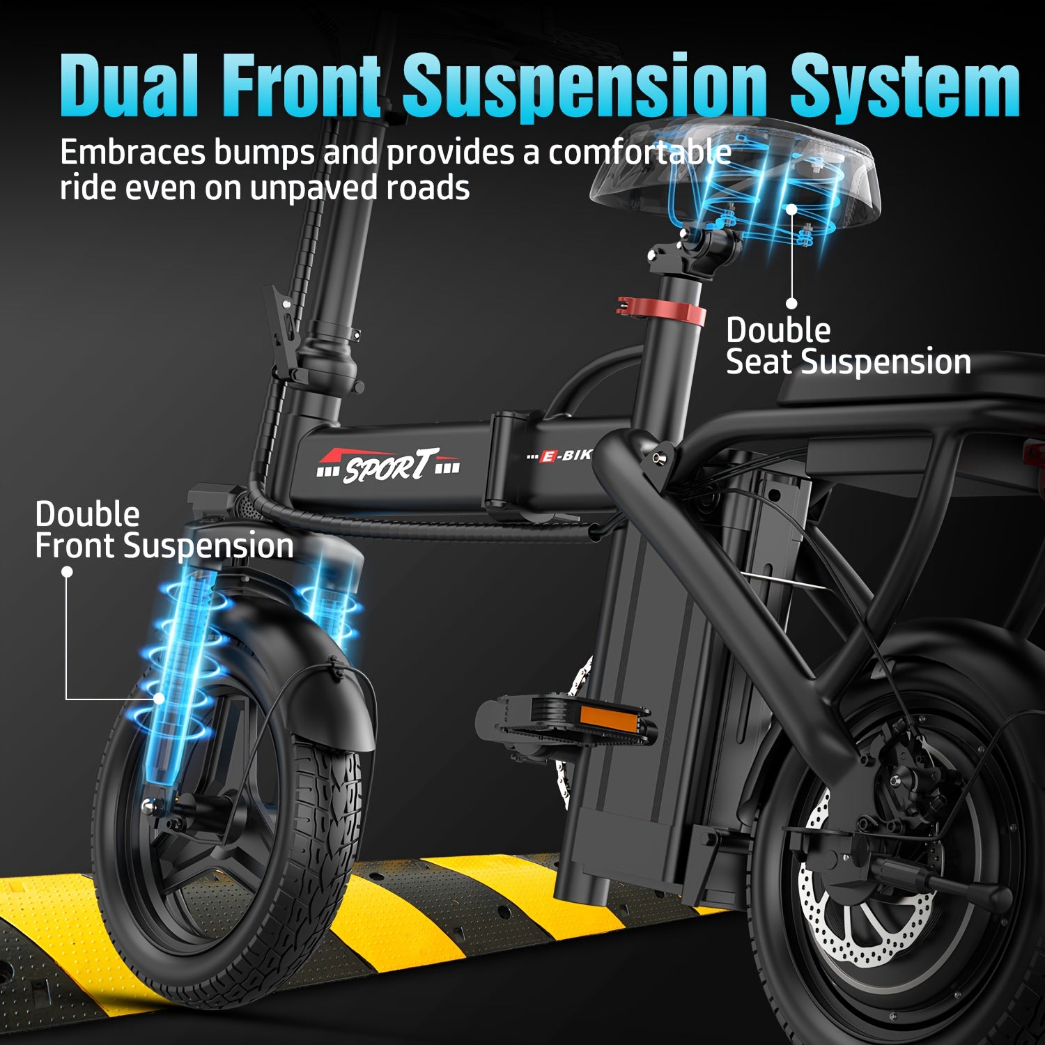Folding Electric Bicycle, Peak Power 500 Watts, 20 Miles\u002F Per Hour Brushless Motor, 14-inch Tires, 48-volt 10 Ampere-hour Detachable Battery, Adult Electric Bicycle, Electric Bicycle, Suitable For Urban Commuting, Is The Best Choice For A Gift.