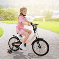 Kids Bike, 18 Inch Toddler Bicycle with Training Wheels, Dual Brakes, Adjustable Seat & Handlebar Height, Baby & Big Girl\u002F Boy Bike for 3-8 Years Olds
