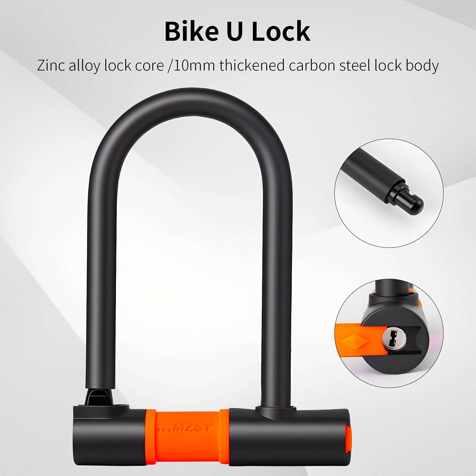 The TOSUOD Heavy-Duty Anti-Theft U-Lock Is Suitable for Bicycles - Made of Durable Zinc Alloy, This Multifunctional Security Lock Is Designed for Mountain, Road, And Folding Bikes, Featuring a Lightweight Yet Sturdy Design, Ideal for Everyday Use