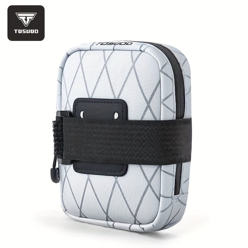 TOSUOD Lightweight Black Detachable Bike Saddle Bag - Secure, Compact Cycling Gear with Adjustable Straps & Zipper Closure for Mountain, Road, and Folding Bikes, Bike Storage | Sleek Bicycle Design, Bicycle Accessories