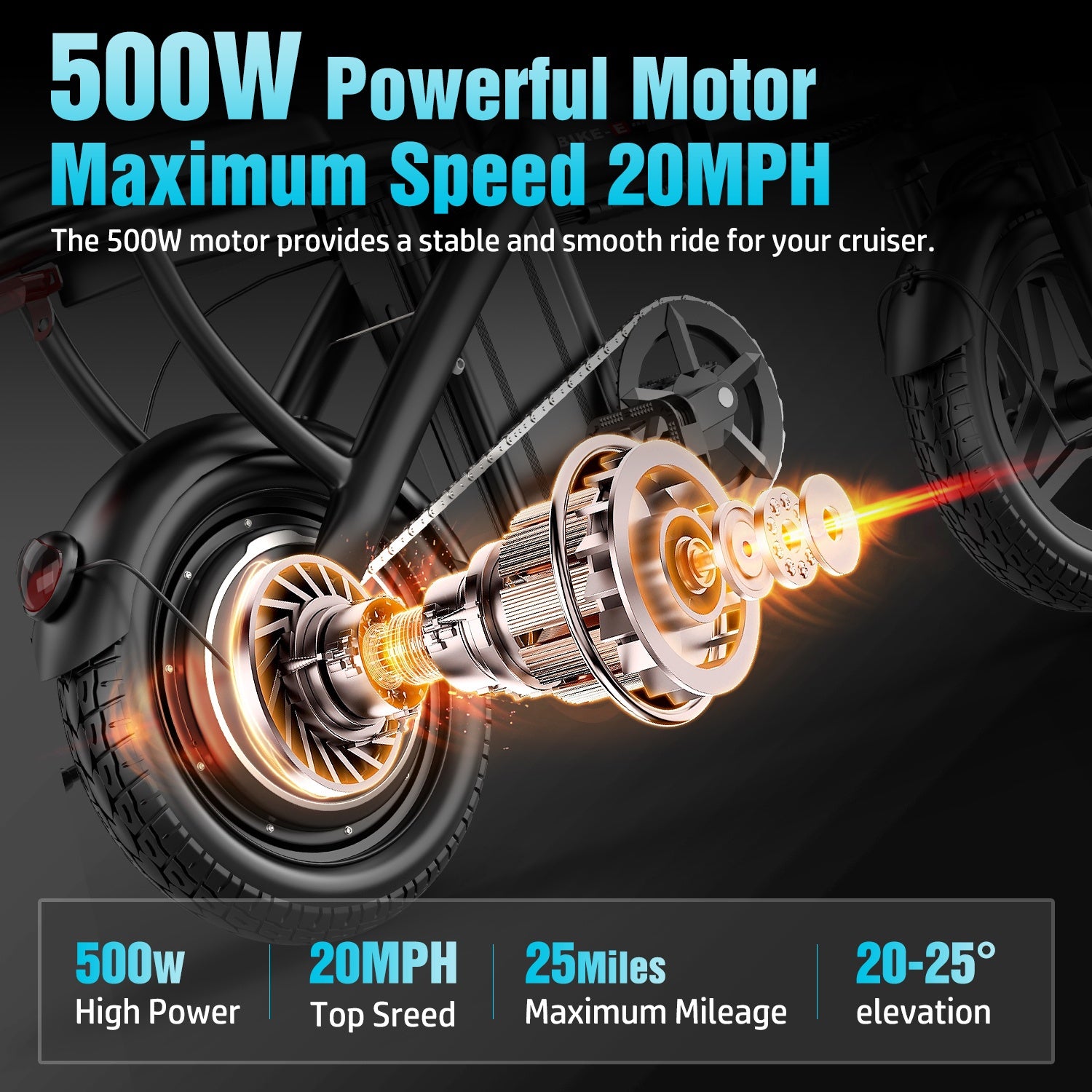 Folding Electric Bicycle, Peak Power 500 Watts, 20 Miles\u002F Per Hour Brushless Motor, 14-inch Tires, 48-volt 10 Ampere-hour Detachable Battery, Adult Electric Bicycle, Electric Bicycle, Suitable For Urban Commuting, Is The Best Choice For A Gift.