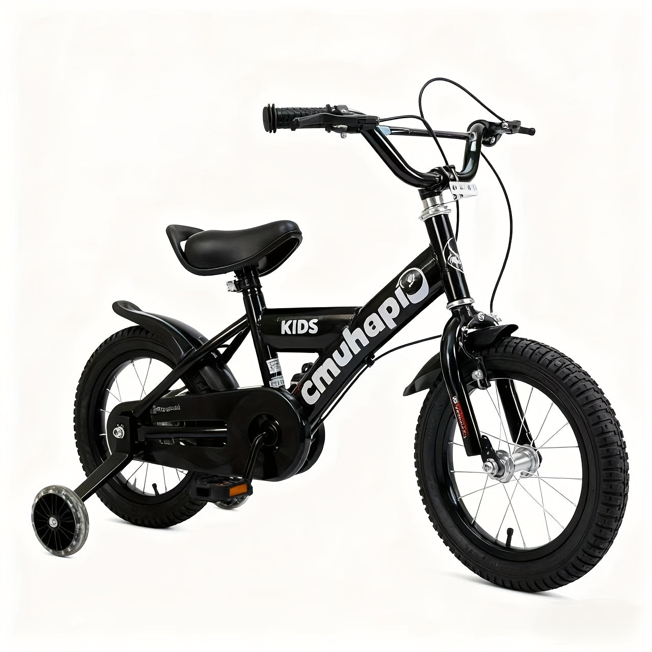 New Minimalist Style Children's Bicycle, Kids' Bike, Children's Road Bike and Mountain Bike, Children's Single-Speed Bicycle, Pedal Bike with Training Wheels, Adjustable Seat and Handlebars. The Perfect Gift for Friends or Family on Halloween