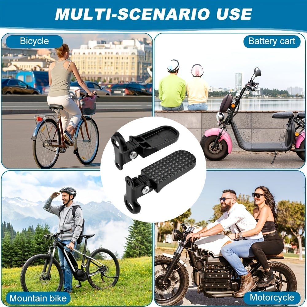 Mini Folding Bike Pedals | Aluminum Alloy Wide Flat Cycling Pedals, Suitable for Electric Bikes, Urban Commuting, And Mountain Bikes | Multi Purpose