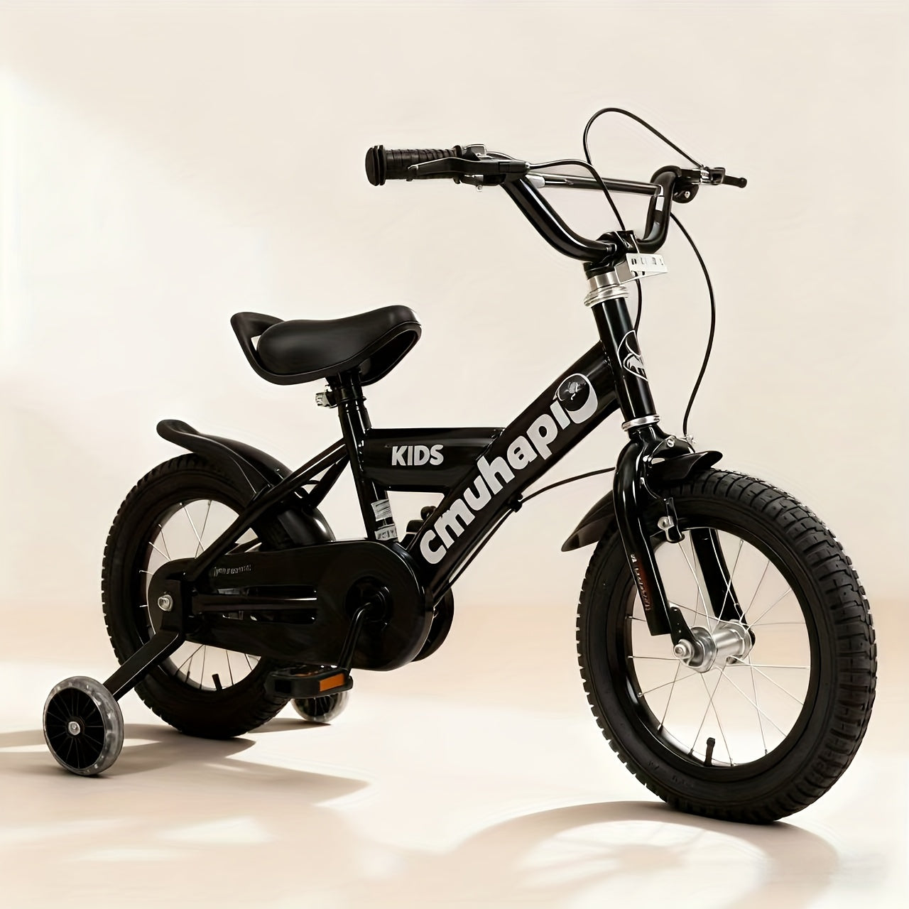 New Minimalist Style Children's Bicycle, Kids' Bike, Children's Road Bike and Mountain Bike, Children's Single-Speed Bicycle, Pedal Bike with Training Wheels, Adjustable Seat and Handlebars. The Perfect Gift for Friends or Family on Halloween