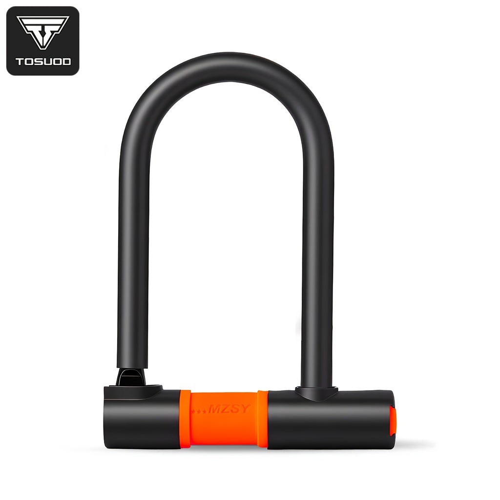 The TOSUOD Heavy-Duty Anti-Theft U-Lock Is Suitable for Bicycles - Made of Durable Zinc Alloy, This Multifunctional Security Lock Is Designed for Mountain, Road, And Folding Bikes, Featuring a Lightweight Yet Sturdy Design, Ideal for Everyday Use