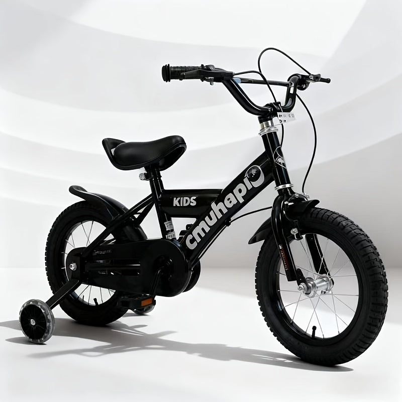 New Minimalist Style Children's Bicycle, Kids' Bike, Children's Road Bike and Mountain Bike, Children's Single-Speed Bicycle, Pedal Bike with Training Wheels, Adjustable Seat and Handlebars. The Perfect Gift for Friends or Family on Halloween