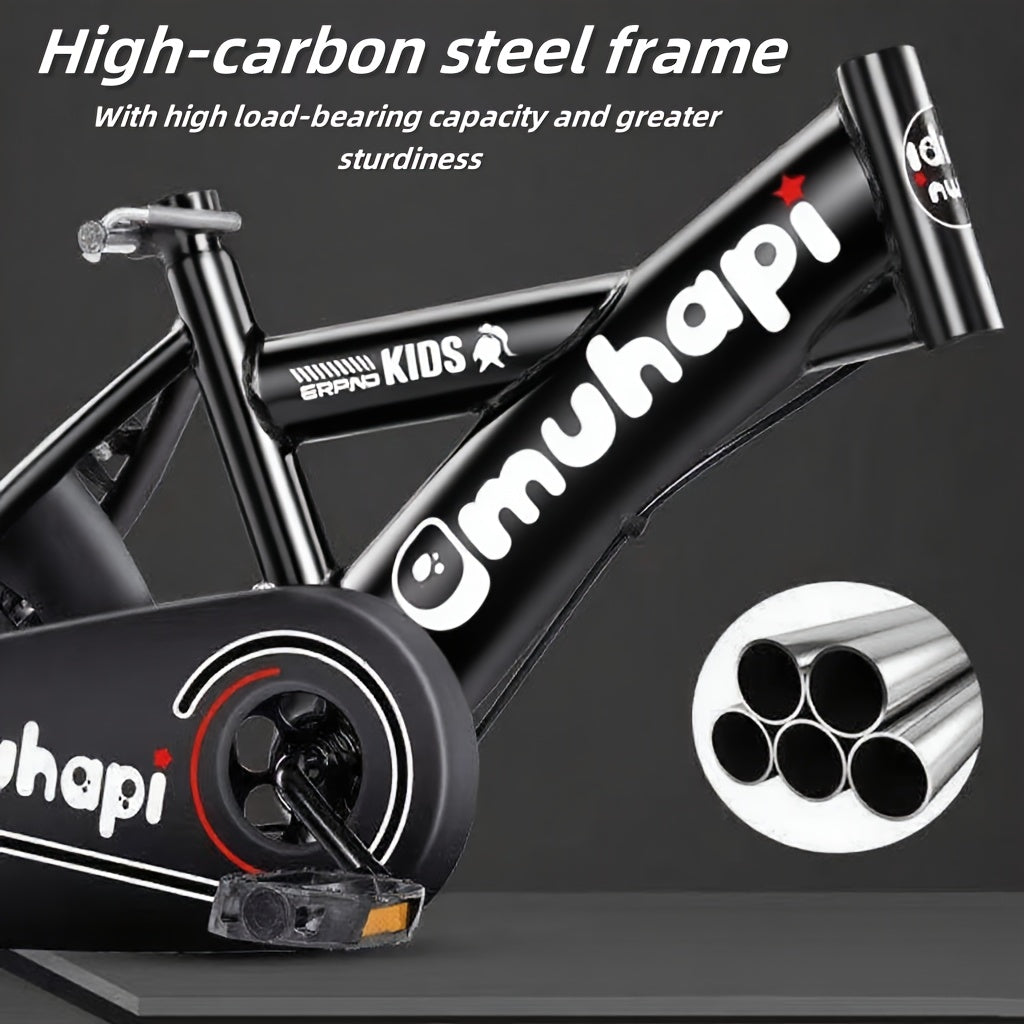 New Minimalist Style Children's Bicycle, Kids' Bike, Children's Road Bike and Mountain Bike, Children's Single-Speed Bicycle, Pedal Bike with Training Wheels, Adjustable Seat and Handlebars. The Perfect Gift for Friends or Family on Halloween