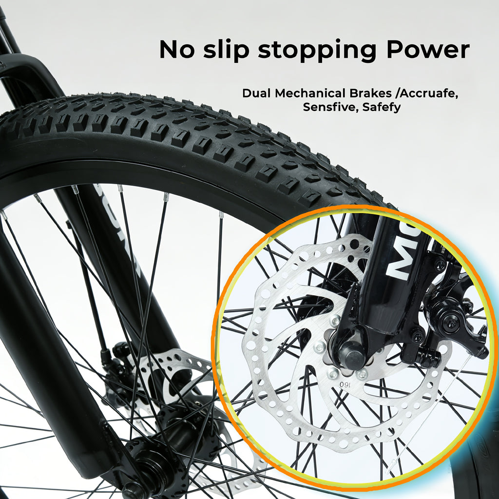 Grey-black, Blue, Black, White 26-inch All-terrain Mountain Bike, Equipped with a 21-speed Transmission System and Disc Brakes. Suitable for Both Men and Women, It Is an Ideal Choice for Mountain Biking and Long-distance Cycling. Available in Four