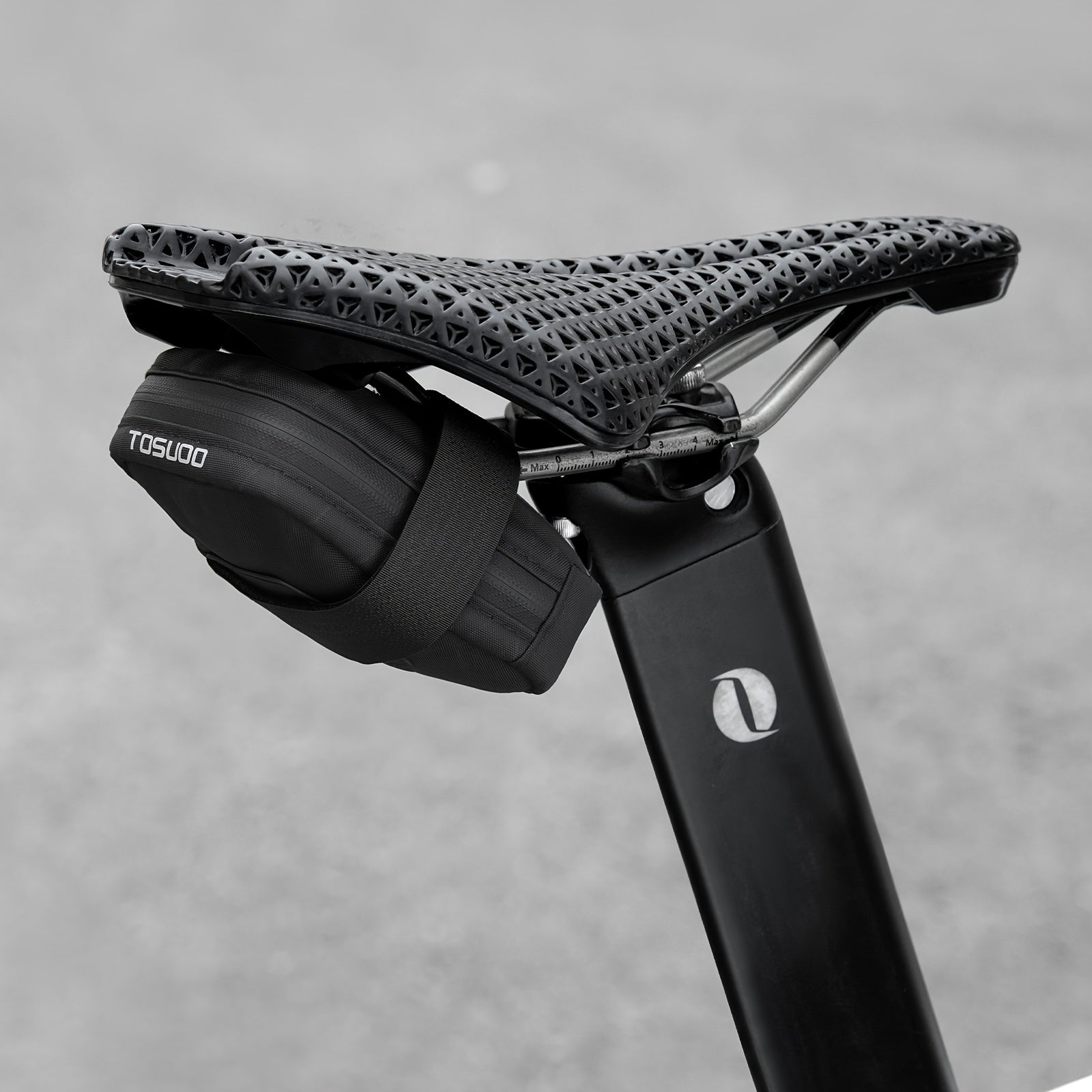 TOSUOD Lightweight Black Detachable Bike Saddle Bag - Secure, Compact Cycling Gear with Adjustable Straps & Zipper Closure for Mountain, Road, and Folding Bikes, Bike Storage | Sleek Bicycle Design, Bicycle Accessories